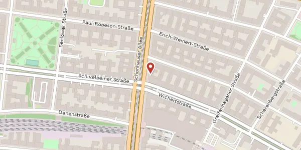 Karte der Umgebung von Schönhauser Allee 83, 10439 Berlin