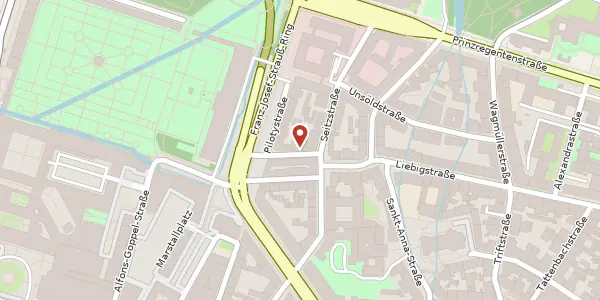 Karte der Umgebung von Sigmundstr. 1, 80538 München