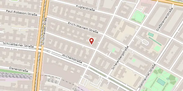 Karte der Umgebung von Rodenbergstraße 27, 10439 Berlin