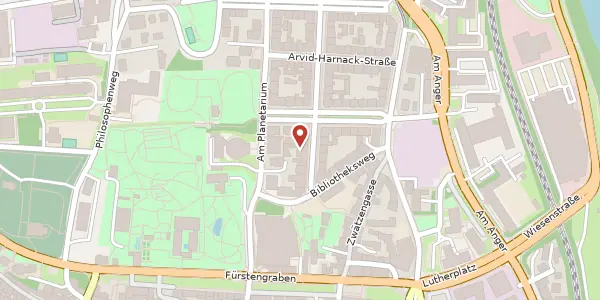 Karte der Umgebung von Sophienstraße 7, 07743 Jena