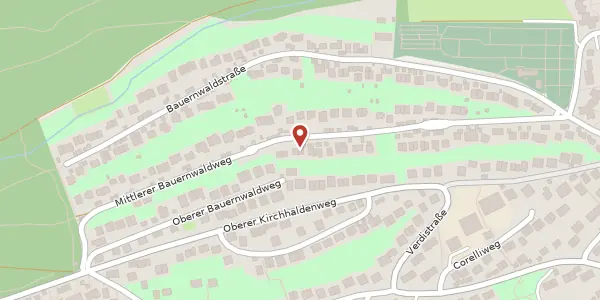 Karte der Umgebung von Mittlerer Bauernwaldweg 49, 70195 Stuttgart