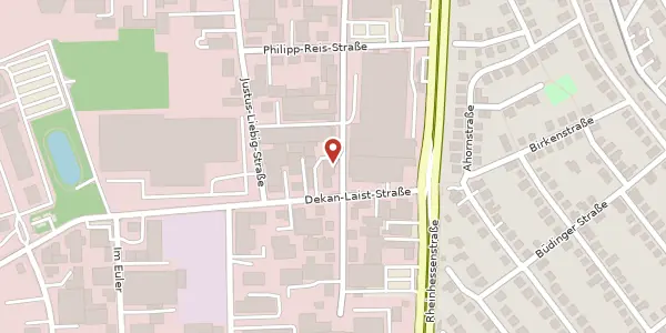 Karte der Umgebung von Friedrich-König-Straße 25 A, 55129 Mainz
