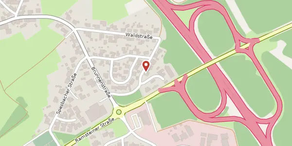 Karte der Umgebung von Waldstraße 29, 66882 Hütschenhausen