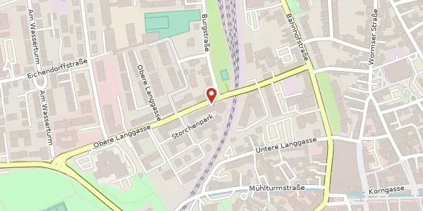 Karte der Umgebung von Obere Langgasse 9, 67346 Speyer