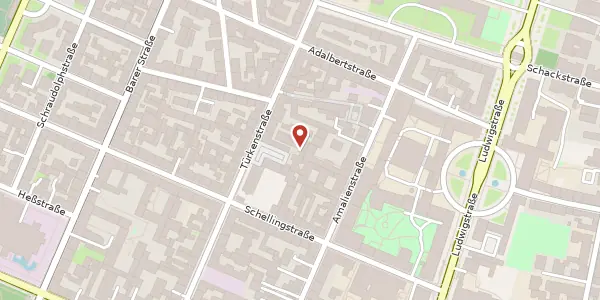 Karte der Umgebung von Türkenstr. 70, 80799 München