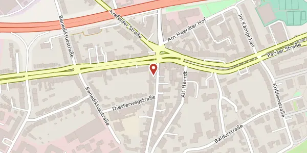 Karte der Umgebung von Pestalozzistr. 10, 40549 Düsseldorf