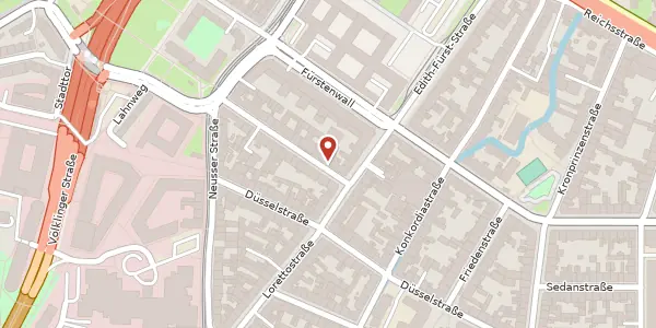 Karte der Umgebung von Wilhelm-Tell-Str. 3, 40219 Düsseldorf