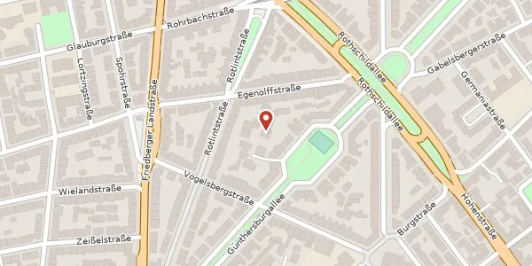 Karte der Umgebung von Günthersburgallee 37a, 60316 Frankfurt