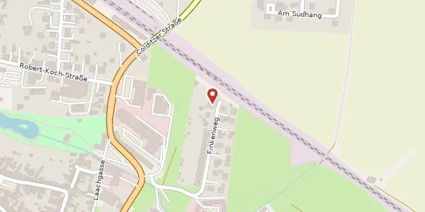 Karte der Umgebung von Finkenweg 29, 04643 Geithain