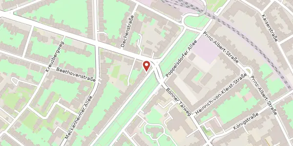 Karte der Umgebung von Poppelsdorfer Allee 40b, 53115 Bonn