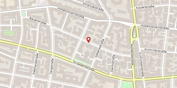 Karte der Umgebung von Bauerstr. 17, 80796 München