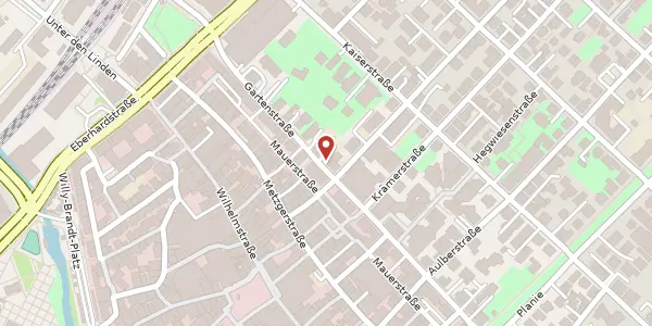 Karte der Umgebung von Gartenstraße 21-23, 72764 Reutlingen