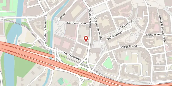 Karte der Umgebung von Hallorenring 3, 06108 Halle (Saale)