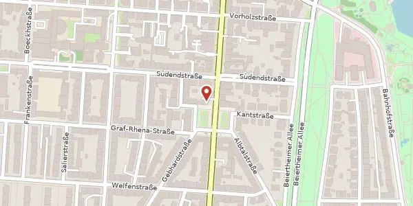 Karte der Umgebung von Karlstraße 126, 76137 Karlsruhe