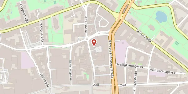 Karte der Umgebung von Große Friedberger Str. 42, 60313 Frankfurt