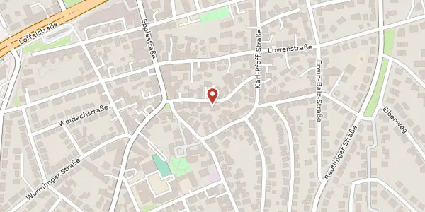 Karte der Umgebung von Mittlere Straße 14, 70597 Stuttgart