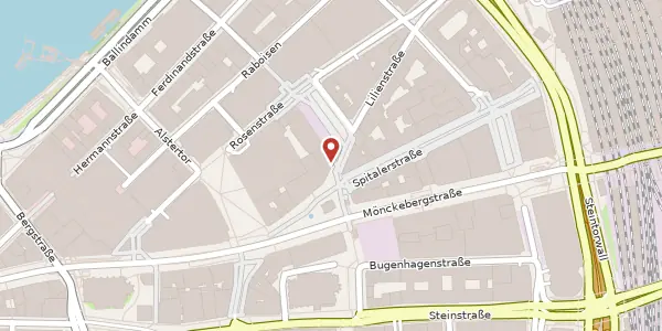 Karte der Umgebung von Lilienstraße 36, 20095 Hamburg