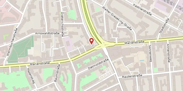 Karte der Umgebung von Berliner Allee 68, 30175 Hannover