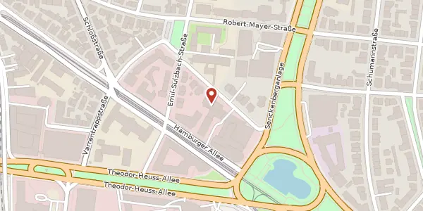 Karte der Umgebung von Georg-Voigt-Str. 15, 60325 Frankfurt
