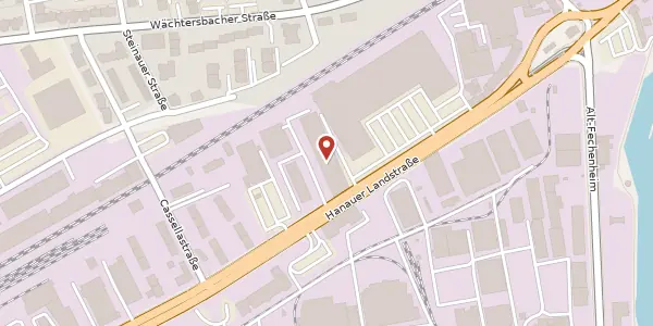 Karte der Umgebung von Hanauer Landstr. 523, 60386 Frankfurt