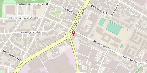 Karte der Umgebung von Gögginger Str. 49, 86159 Augsburg