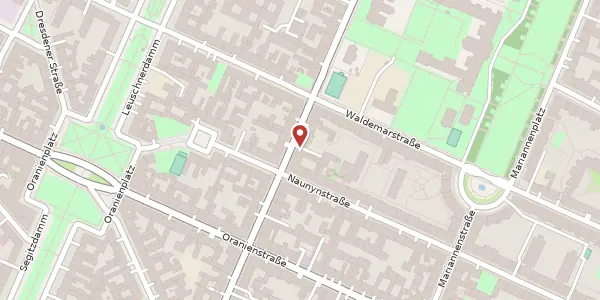 Karte der Umgebung von Adalbertstraße 20, 10997 Berlin