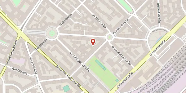 Karte der Umgebung von Pariser Str. 25, 81667 München