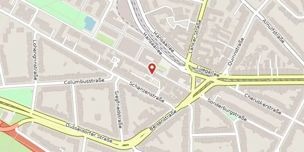 Karte der Umgebung von Schanzenstr. 20a, 40549 Düsseldorf