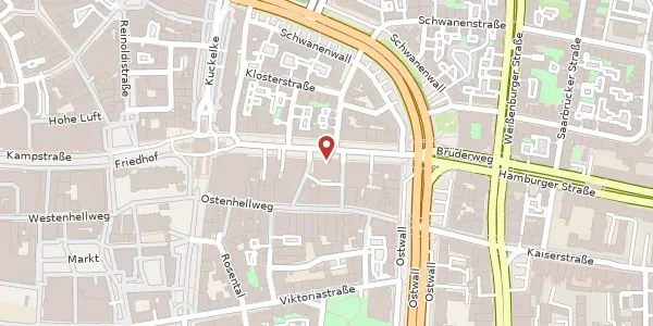 Karte der Umgebung von Brüderweg 9, 44135 Dortmund