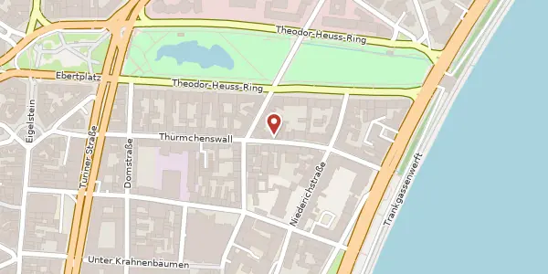 Karte der Umgebung von Thürmchenswall 57, 50668 Köln