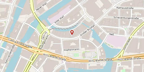 Karte der Umgebung von Großer Burstah 36.28, 20457 Hamburg
