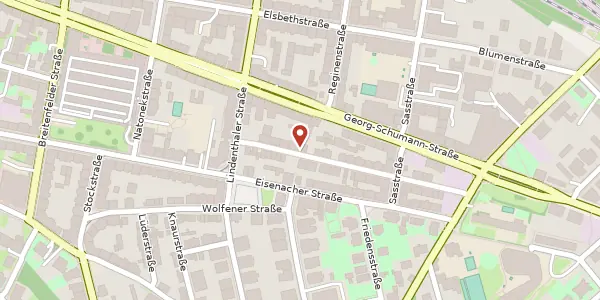 Karte der Umgebung von Gothaer Straße 32, 04155 Leipzig