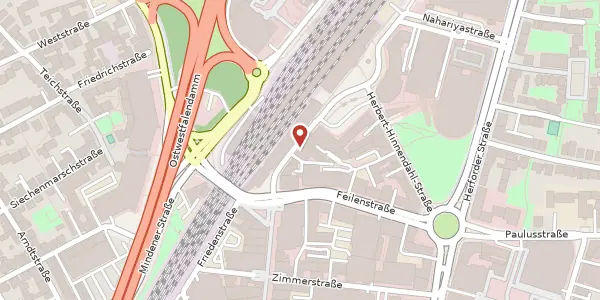 Karte der Umgebung von Bahnhofstr. 46, 33602 Bielefeld