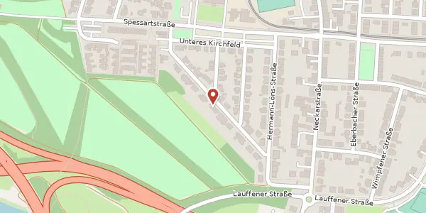 Karte der Umgebung von Am Sonnigen Hang 12, 68259 Mannheim
