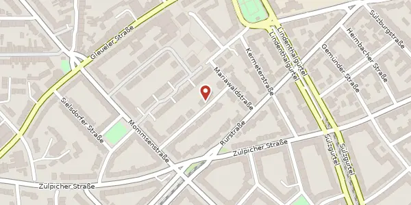 Karte der Umgebung von Kronenburger Str. 10, 50935 Köln