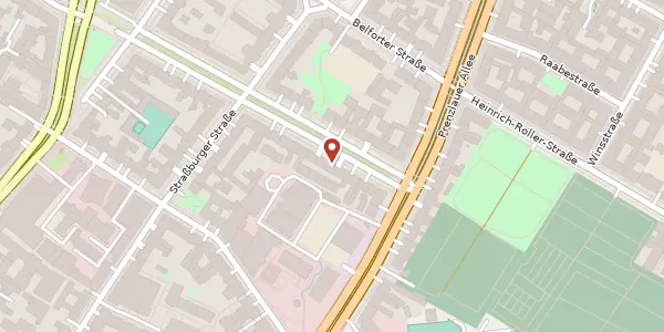 Karte der Umgebung von Metzer Straße 17, 10405 Berlin