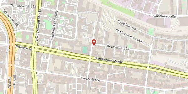 Karte der Umgebung von Gerichtsstr. 17, 44135 Dortmund