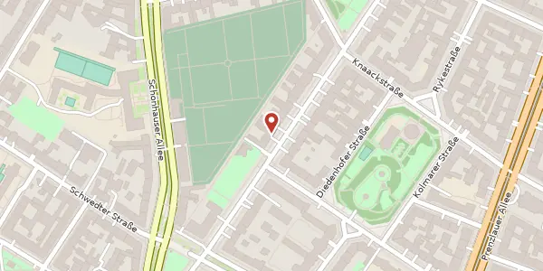 Karte der Umgebung von Kollwitzstraße 39, 10405 Berlin