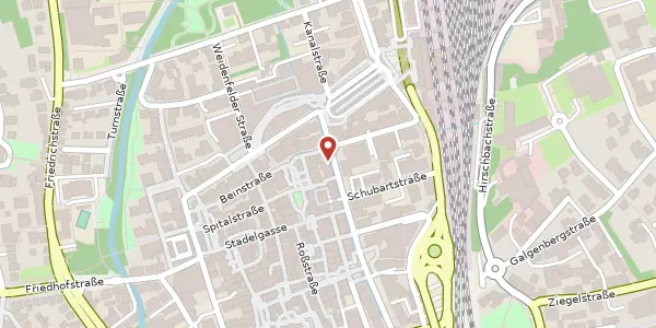 Karte der Umgebung von Bahnhofstraße 21, 73433 Aalen