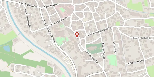 Karte der Umgebung von Dorfstr. 34, 82487 Oberammergau