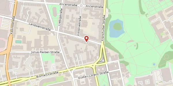 Karte der Umgebung von Landwehrstr. 10, 64293 Darmstadt