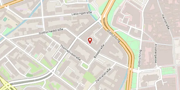 Karte der Umgebung von Gottschedstraße 12, 04109 Leipzig