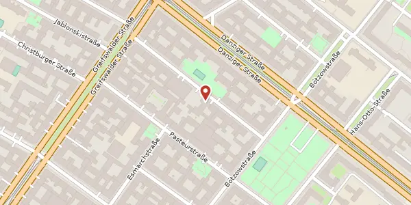 Karte der Umgebung von Dietrich-Bonhoeffer-Straße 10, 10407 Berlin