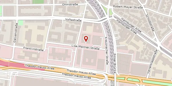 Karte der Umgebung von Lise-Meitner-Str. 4, 60486 Frankfurt