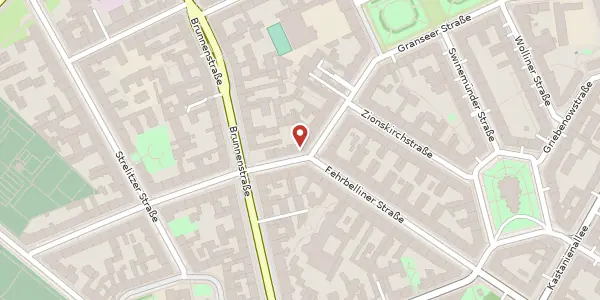 Karte der Umgebung von Anklamer Straße 38, 10115 Berlin