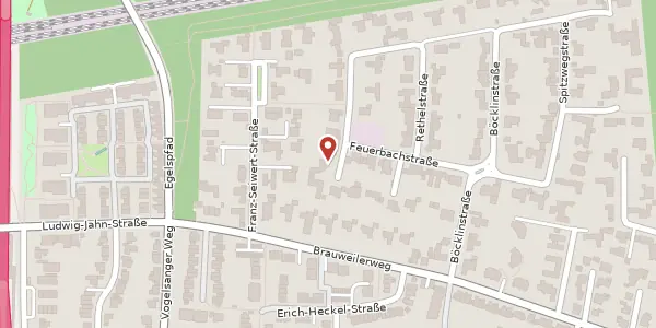 Karte der Umgebung von Feuerbachstr. 29, 50933 Köln