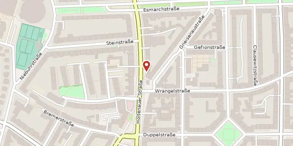 Karte der Umgebung von Holtenauer Straße 154, 24105 Kiel
