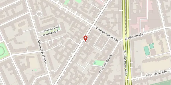 Karte der Umgebung von Kastanienallee 87, 10435 Berlin