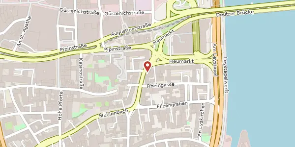 Karte der Umgebung von Am Malzbüchel 6-8, 50667 Köln