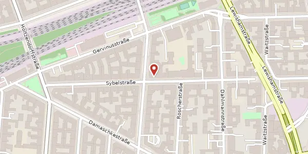 Karte der Umgebung von Sybelstraße 24, 10629 Berlin